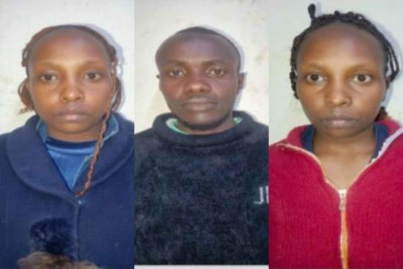 File image of three suspects arrested over Ksh22.4 million SACCO fraud.